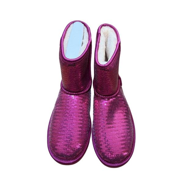 UGG Classic Short Sparkles Boots Fuchsia Size 6 NWT - Picture 3 of 10
